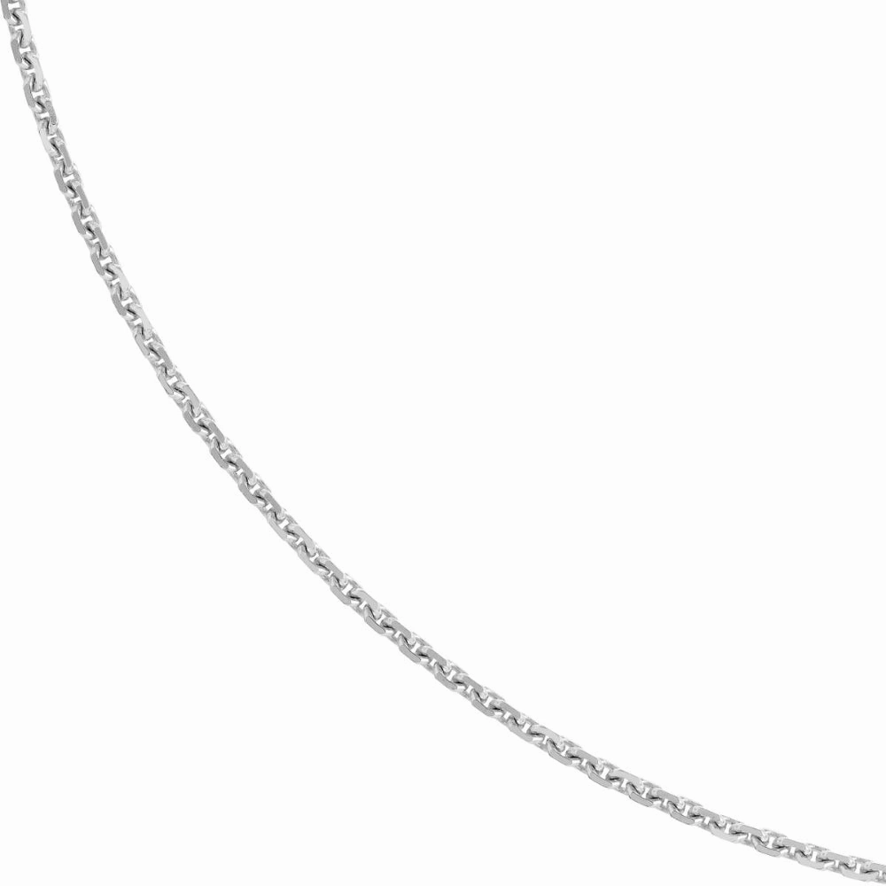 Sterling Silver Diamond-Cut Cable Chain, 18"