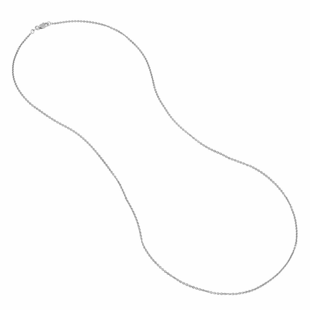 Sterling Silver Diamond-Cut Cable Chain, 18"