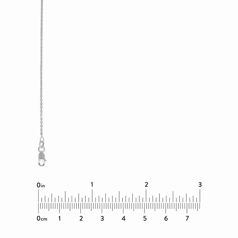 Sterling Silver Diamond-Cut Cable Chain, 18"