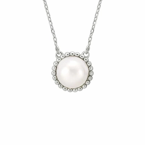 Sterling Silver Pearl Pendant Necklace