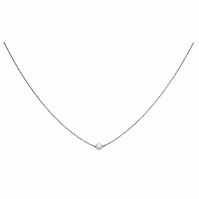 Sterling Silver Single Bead Necklace