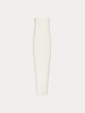 Strapless Draped Column Gown