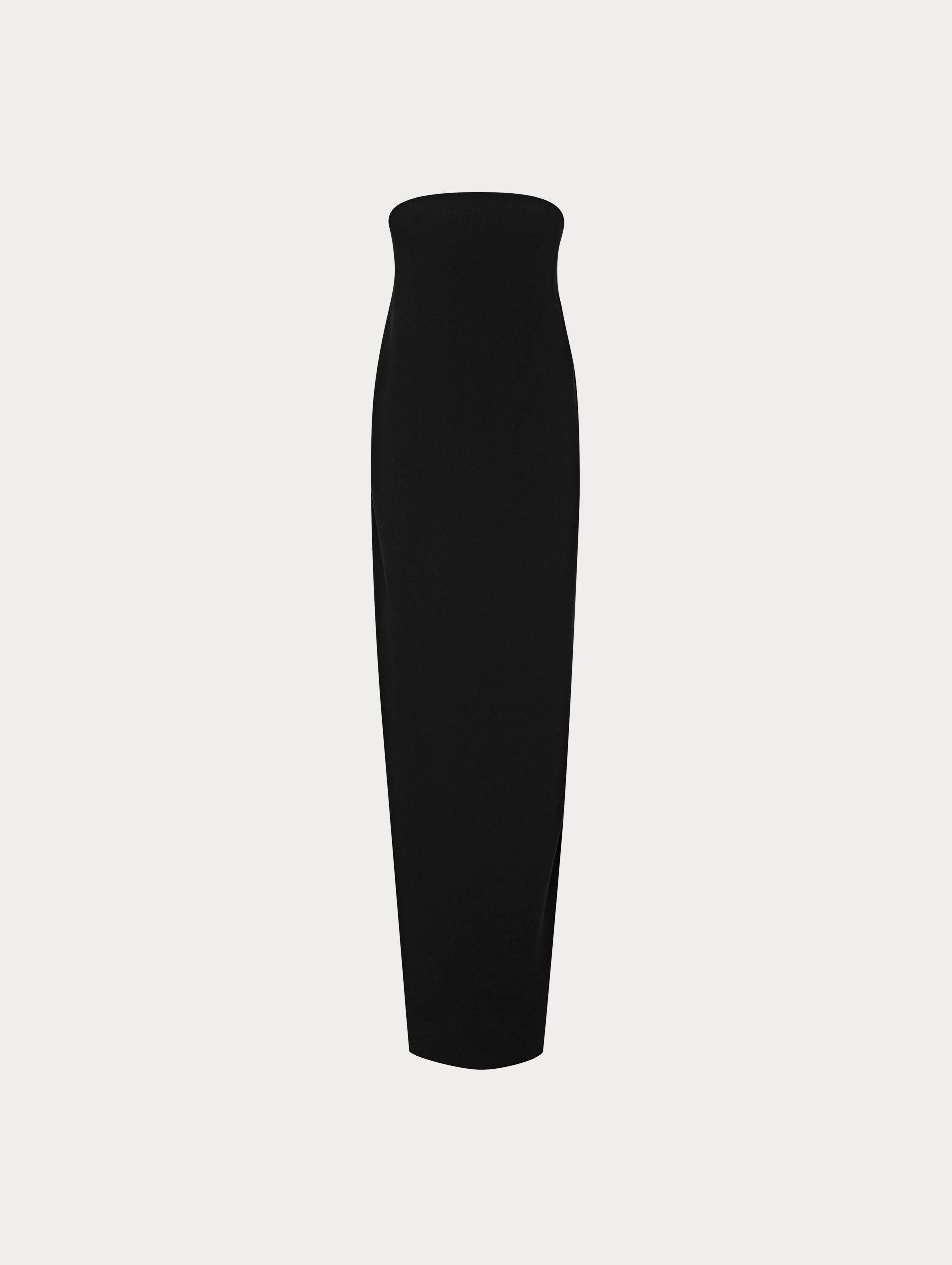 Strapless Draped Column Gown