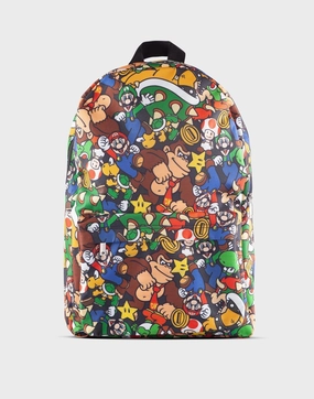 Super Mario Character Print Backpack