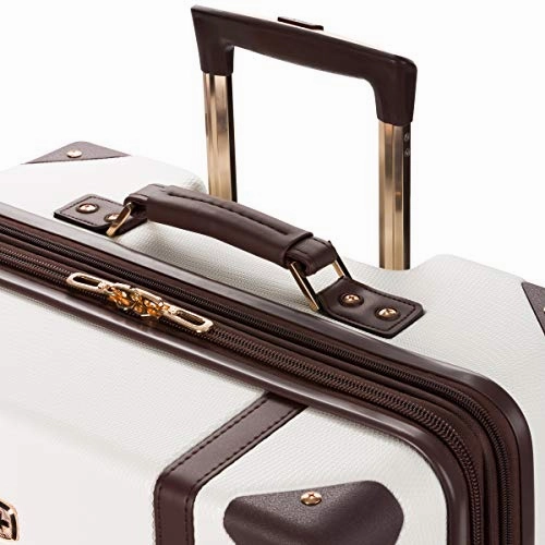 SwissGear 7739 Trunk, Hardside Spinner Luggage (White, Checked-Large 26 Inch)