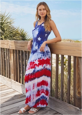 Tank Maxi Dress - Boardwalk Flag