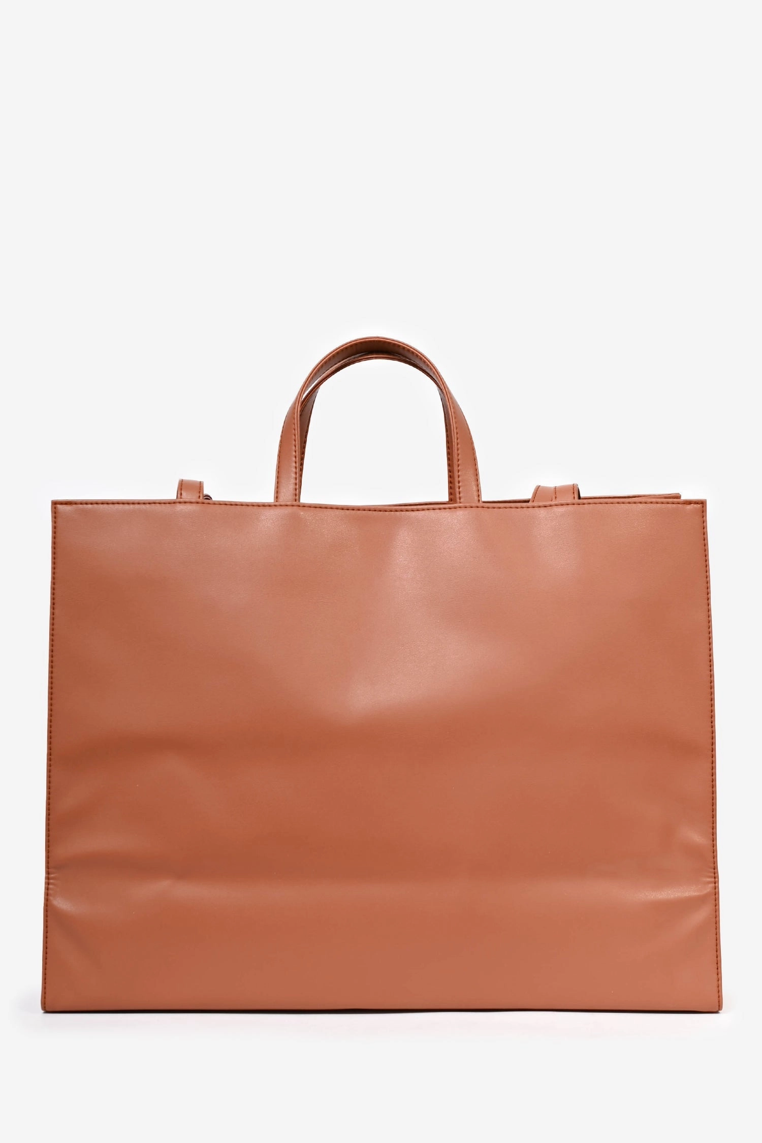 Telfar Brown Vegan Leather Large Shopping Tote
