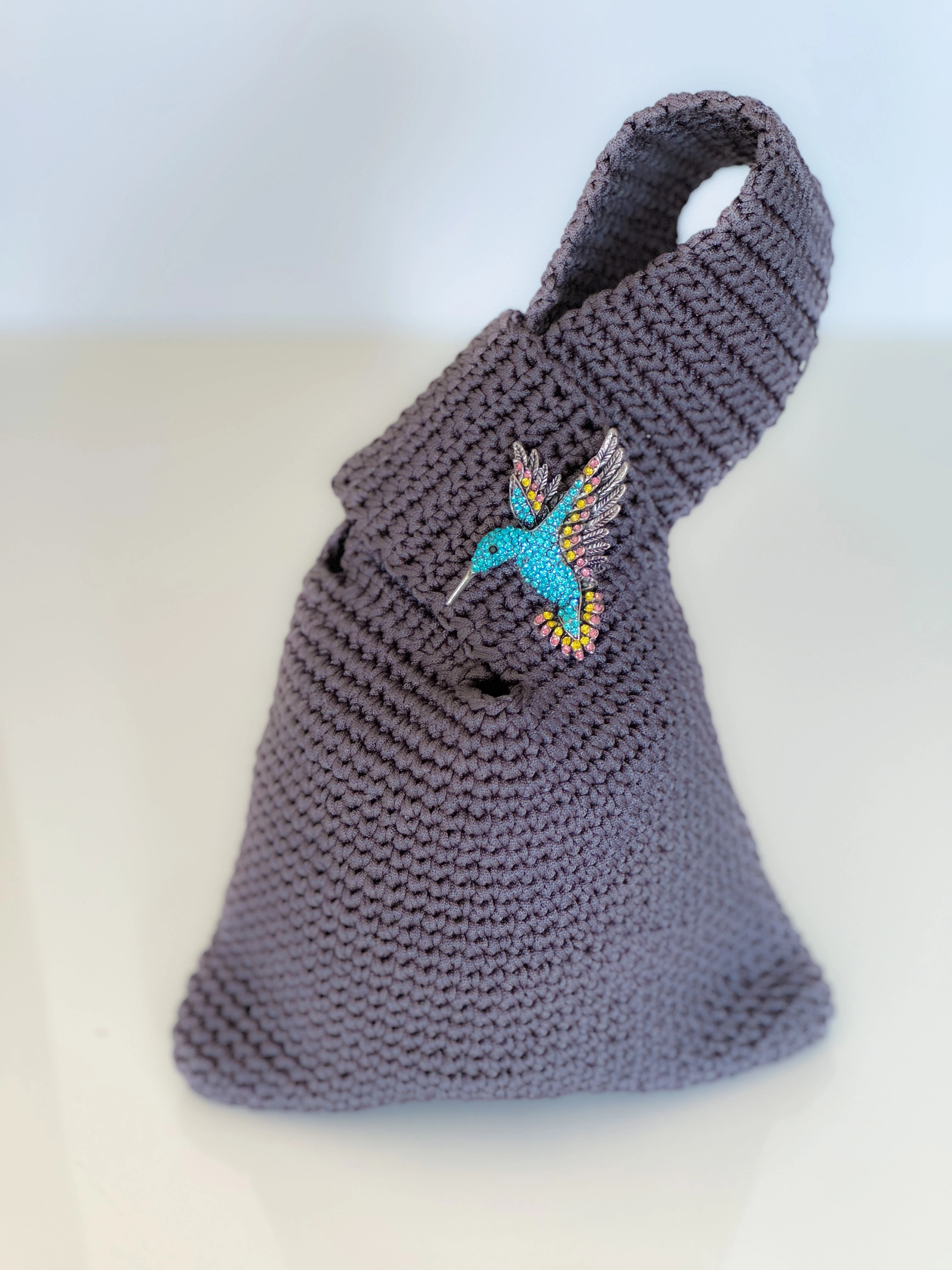 Therese Handwoven Bag -Grey