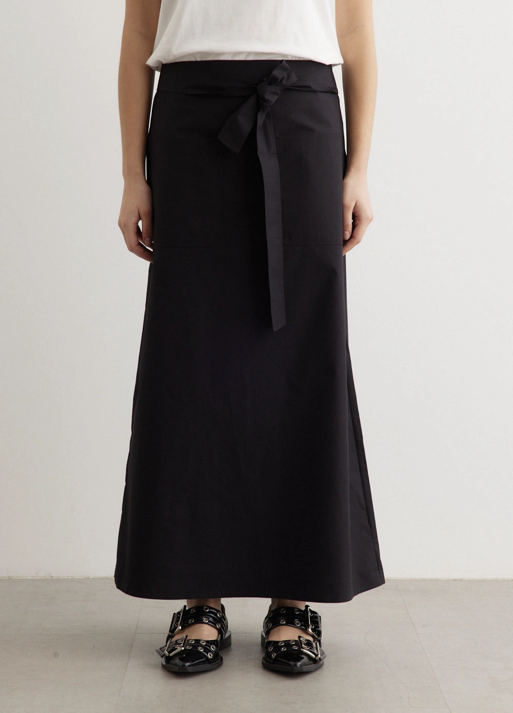 Tie Waist Cotton Skirt