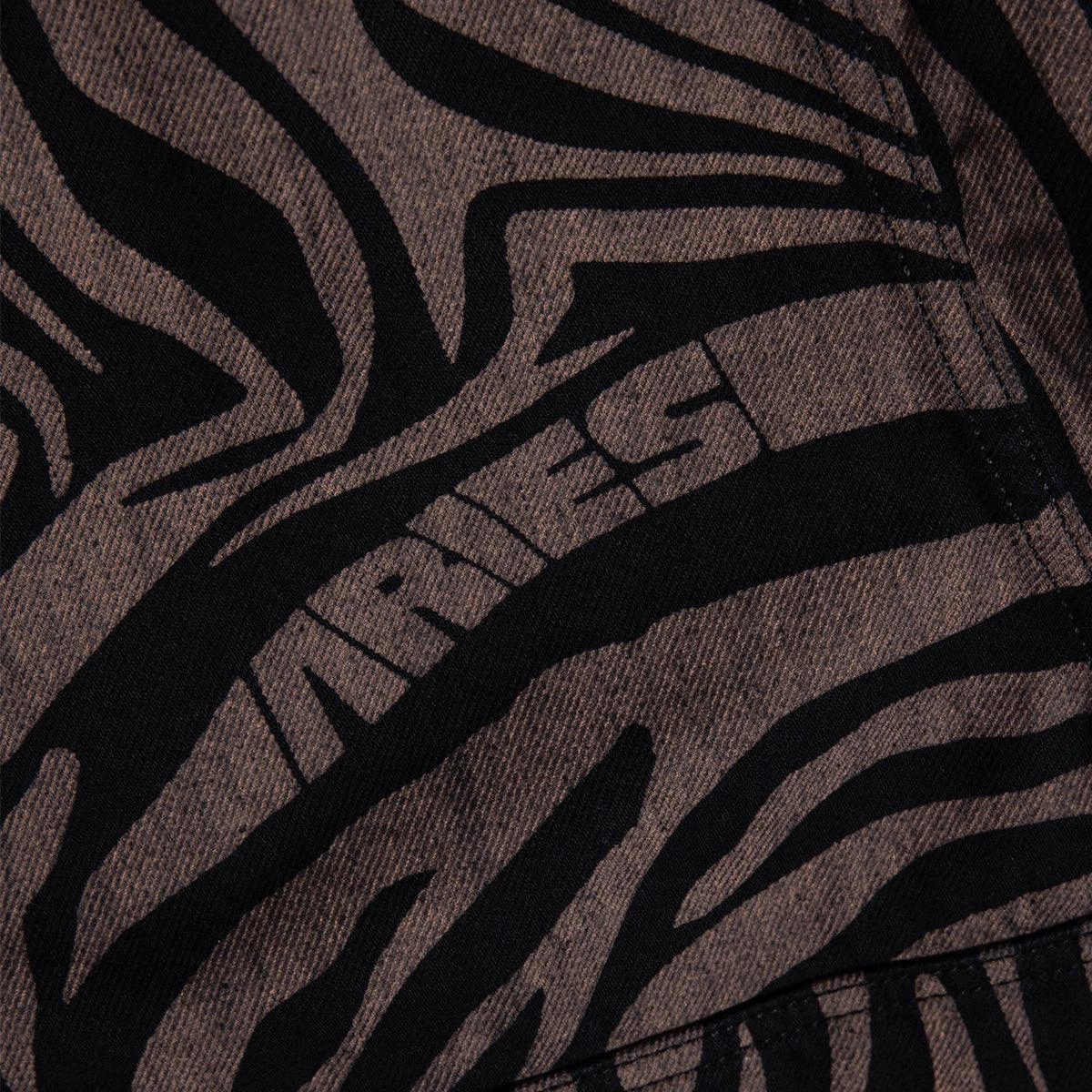 Tiger Print Zip-Through Jacket 'Black'