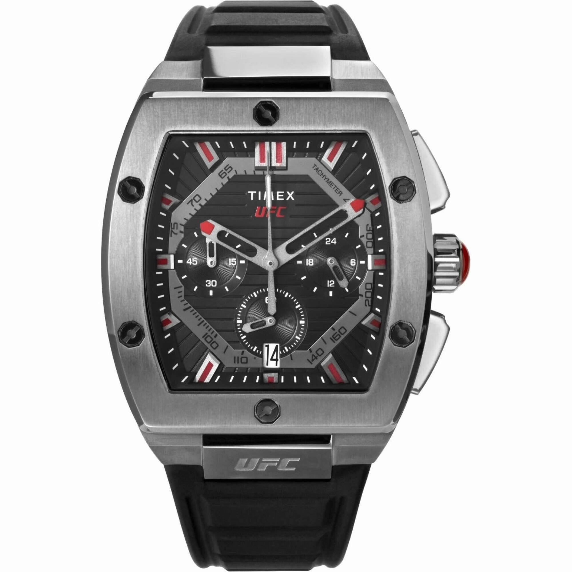 Timex Men's Watch - UFC Street Gunmetal Case Black Silicone Strap | TW2V87400