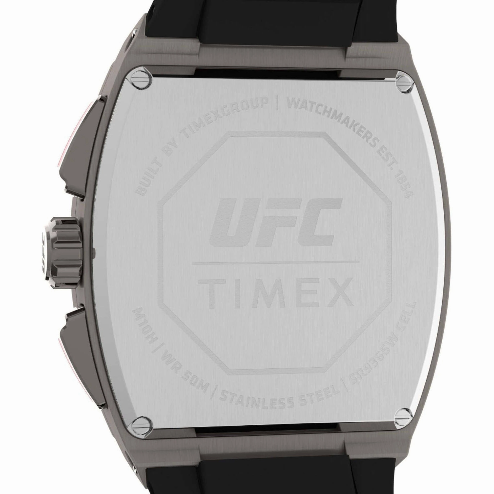 Timex Men's Watch - UFC Street Gunmetal Case Black Silicone Strap | TW2V87400