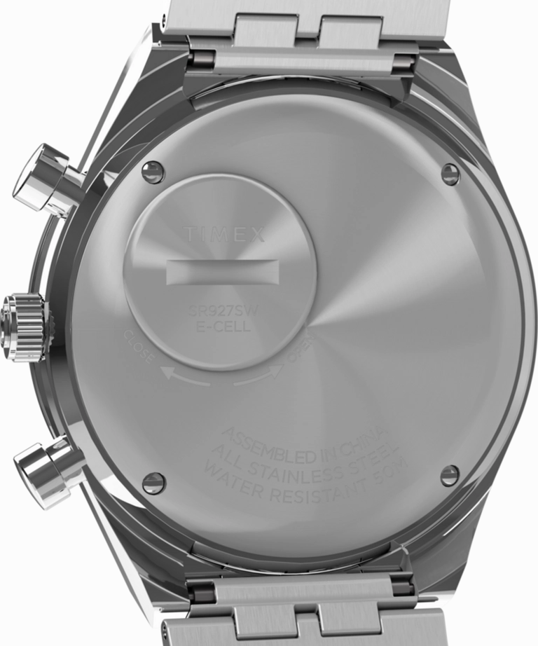 Timex Q Chronograph Stainless Steel Black Dial Watch TW2V42600