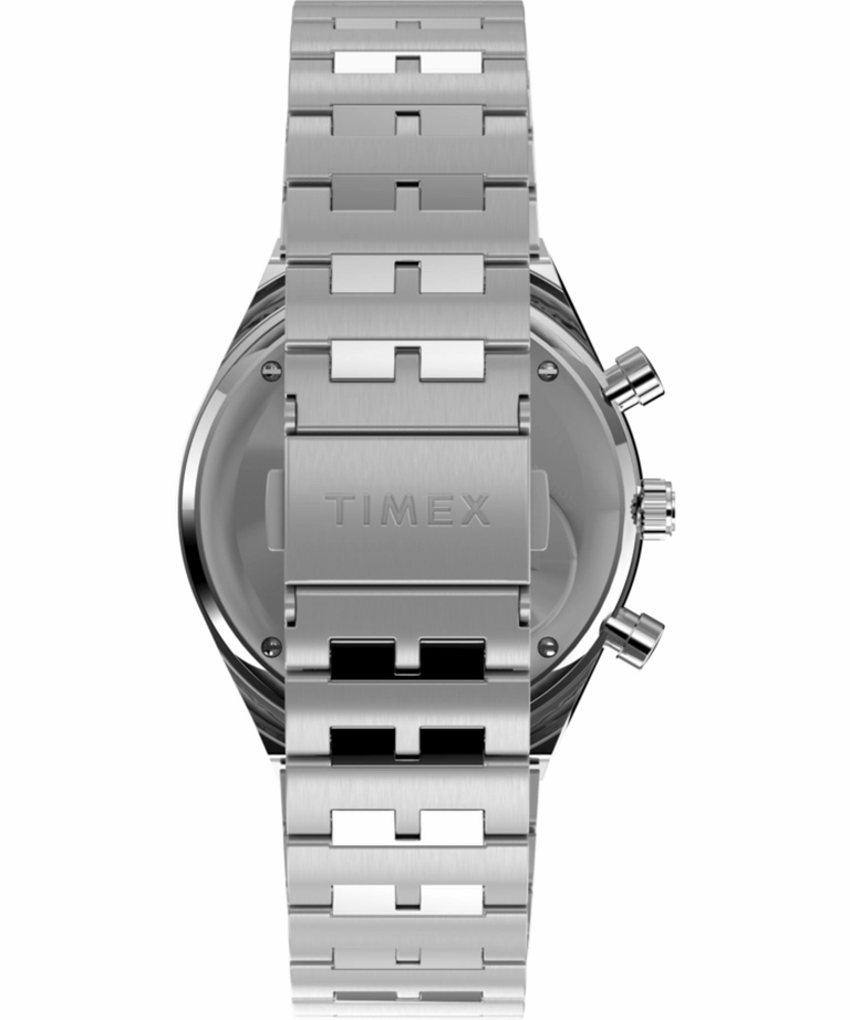 Timex Q Chronograph Stainless Steel Black Dial Watch TW2V42600