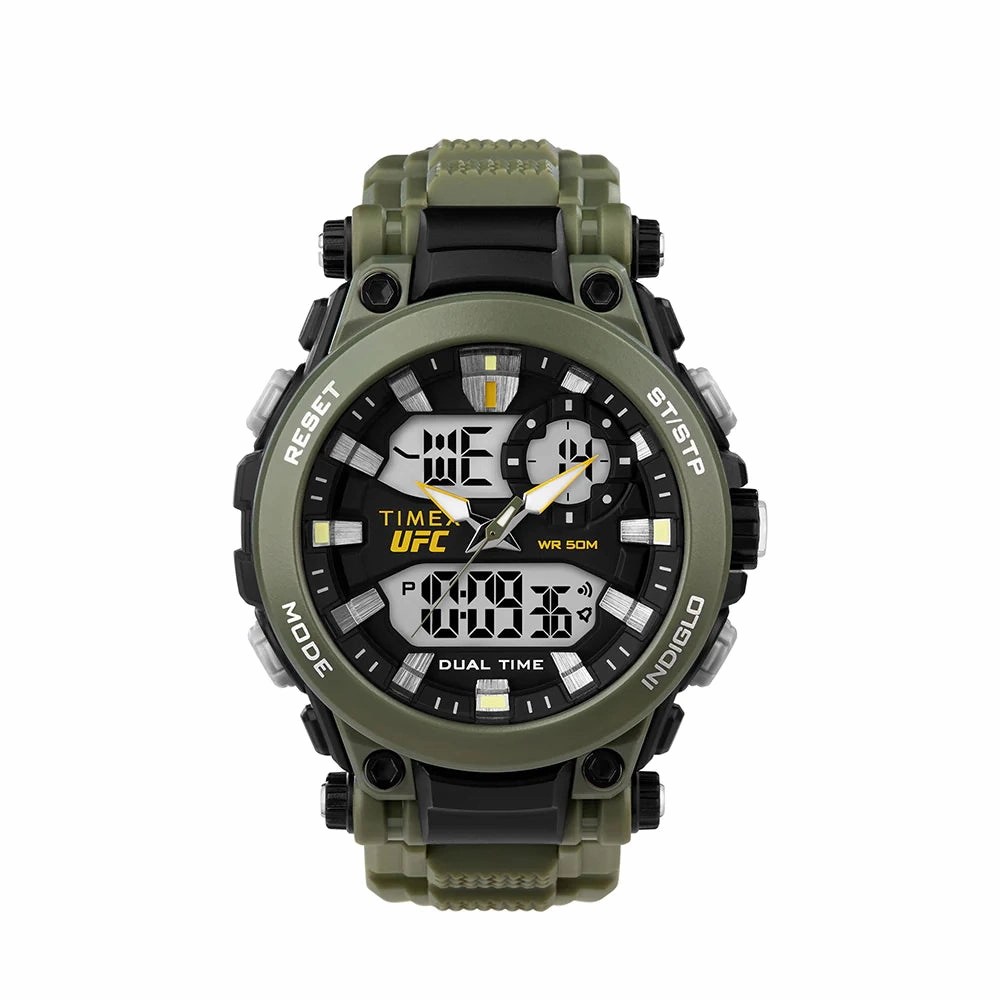 Timex UFC Impact Anadigi 50mm Resin Band Watch TW5M52900