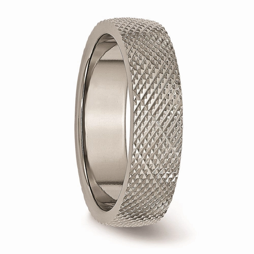 Titanium 6mm Textured Band | TB338