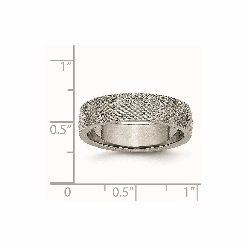 Titanium 6mm Textured Band | TB338