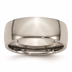 Titanium 8mm Polished Band | TB2