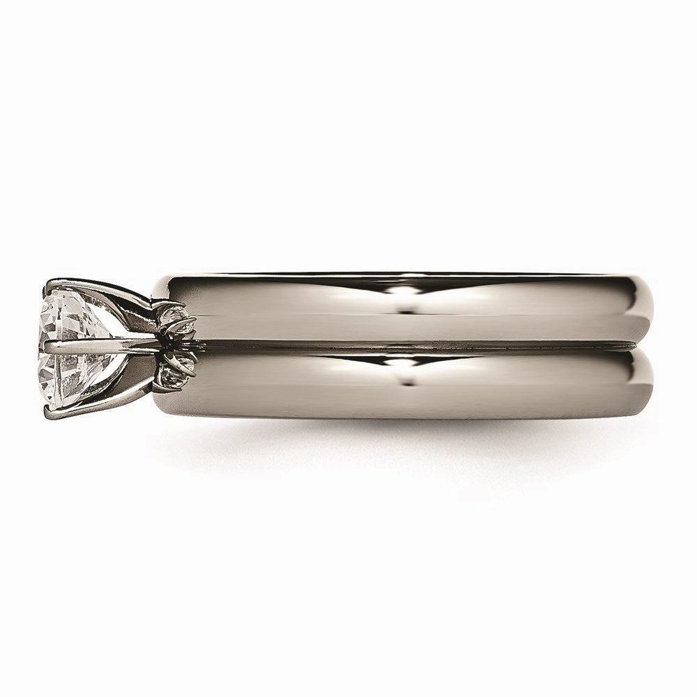Titanium CZ Ring | TB373