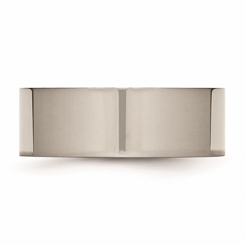 Titanium Flat 8mm Polished Band | TB3