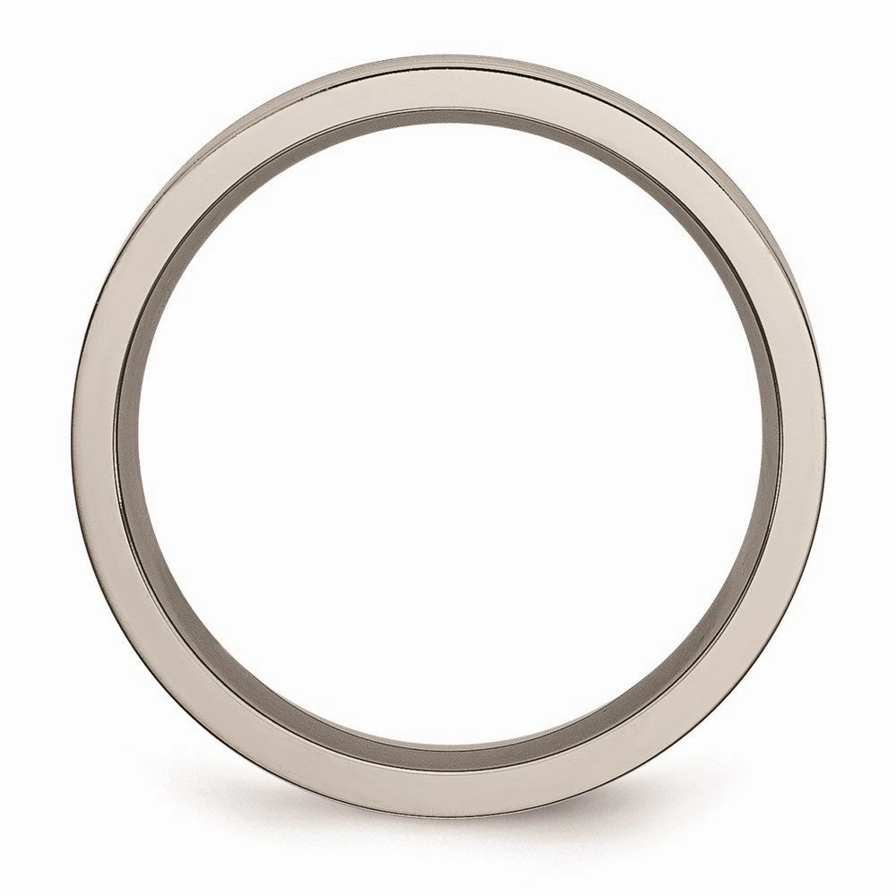 Titanium Grooved 6mm Brushed and Polished Band | TB186