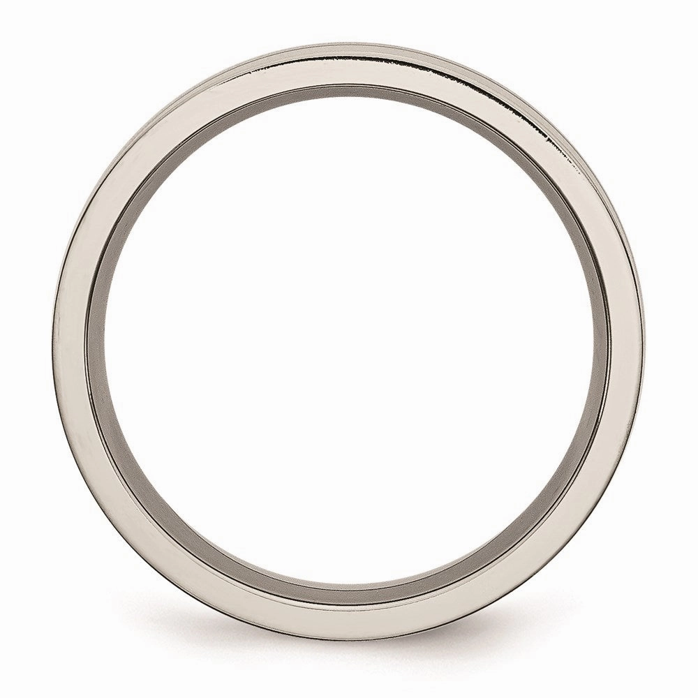 Titanium Grooved 6mm Brushed and Polished Band | TB60