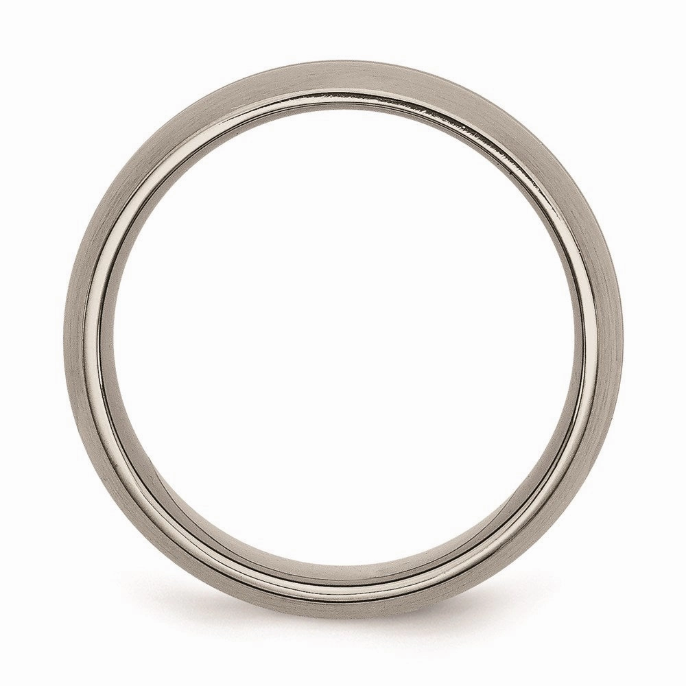 Titanium Grooved 8mm Brushed and Polished Band | TB49