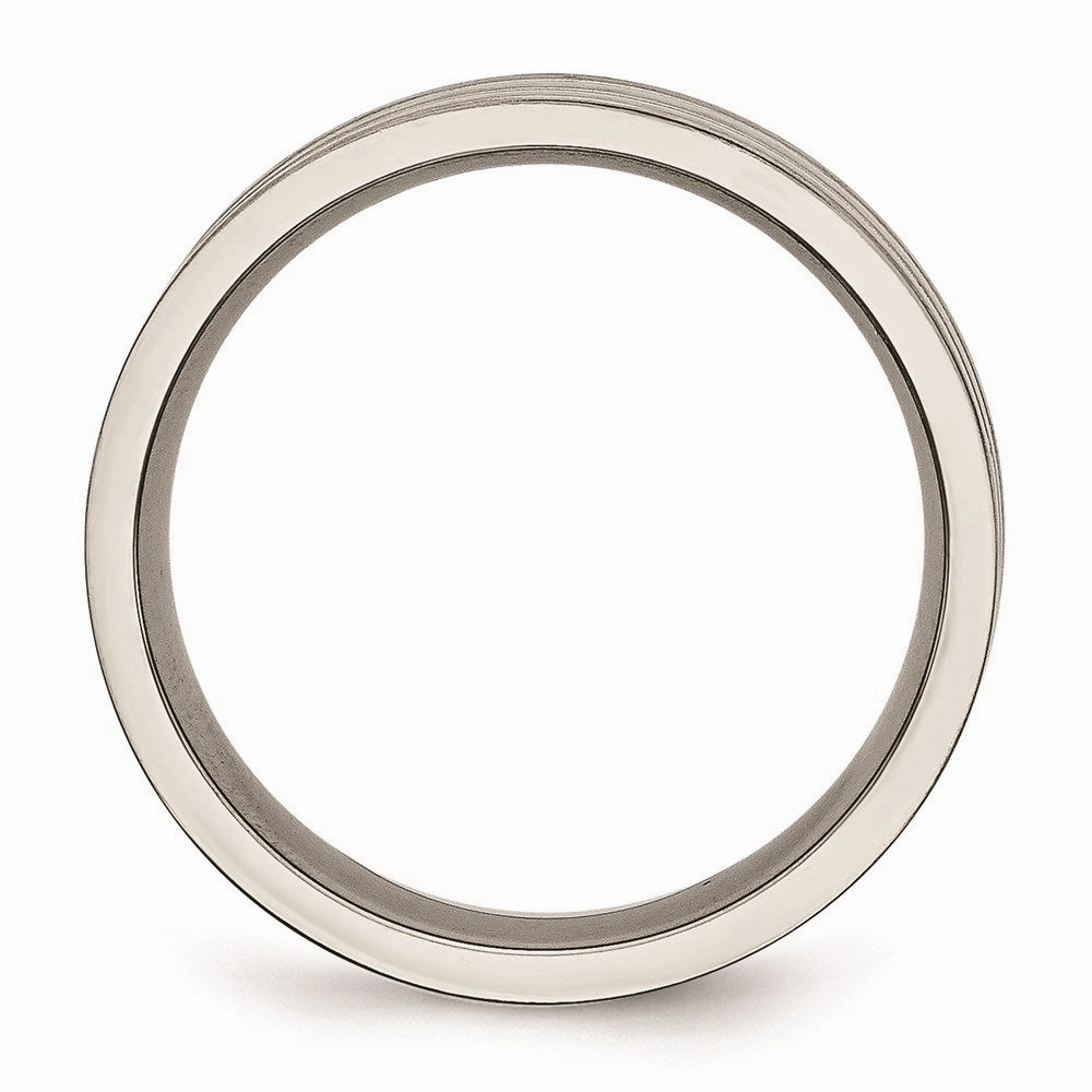 Titanium Grooved Yellow IP-plated 6mm Brushed & Polished Band | TB361