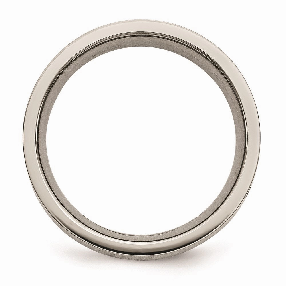 Titanium Polished 1/2 ct tw. Diamond 6mm Band | TB441A