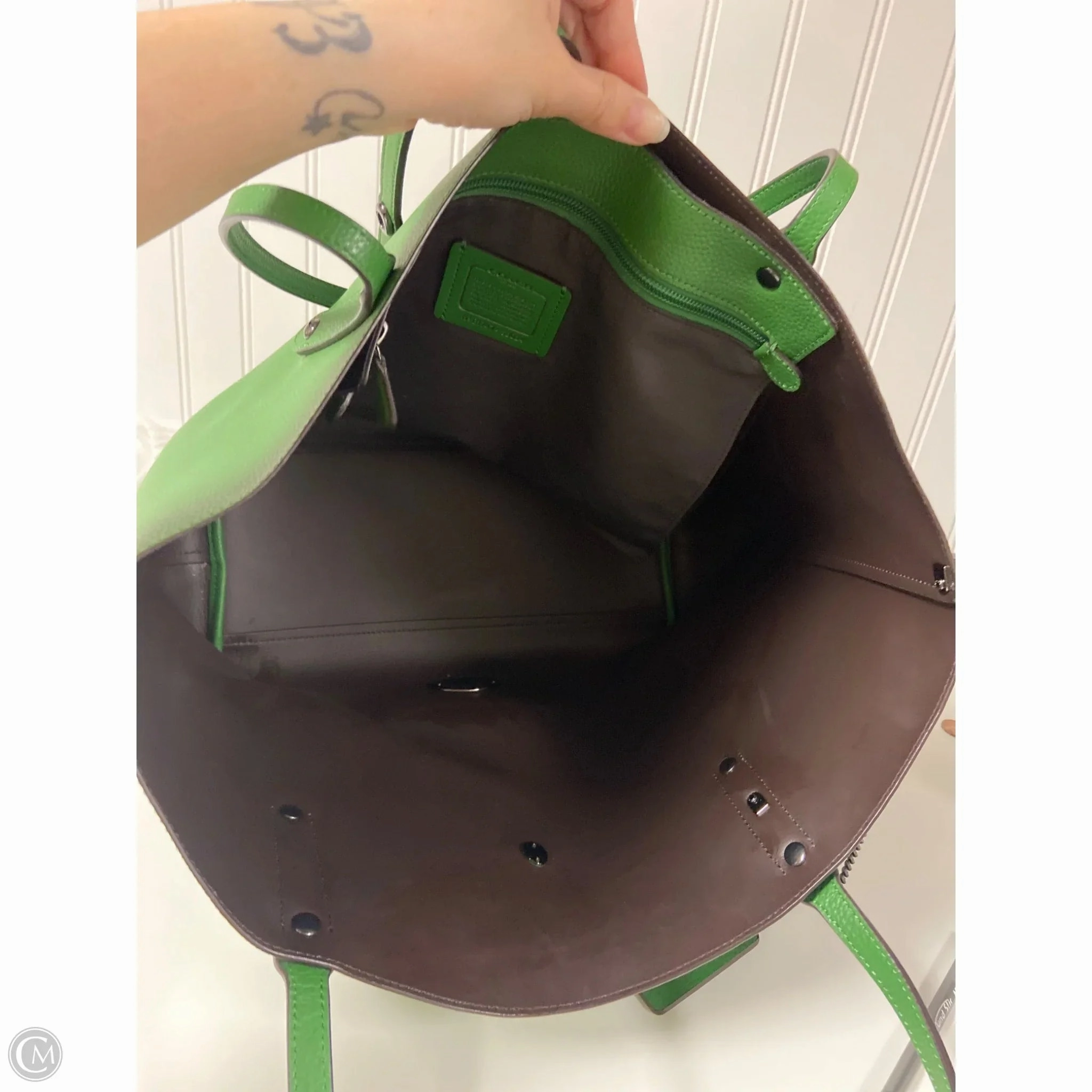 Tote Designer By Coach, Size: Large