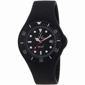 Toy Watch - Men's Watch - Jelly Quartz Black Dial Rubber Strap | JY02BK