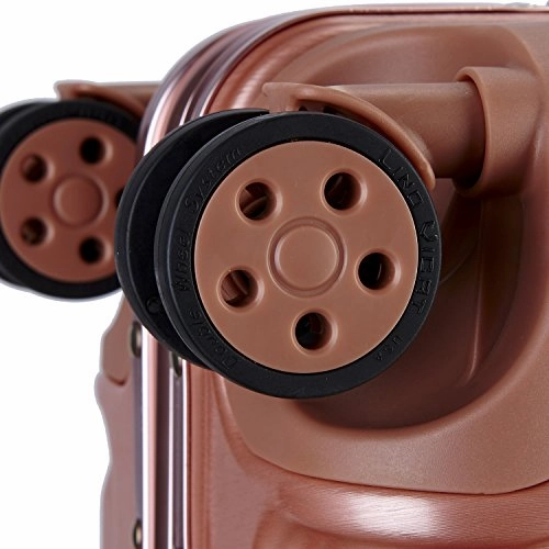 TPRC Donna Hardside/Aluminum Frame Spinner Luggage, Rose Gold, Carry-On 20-Inch