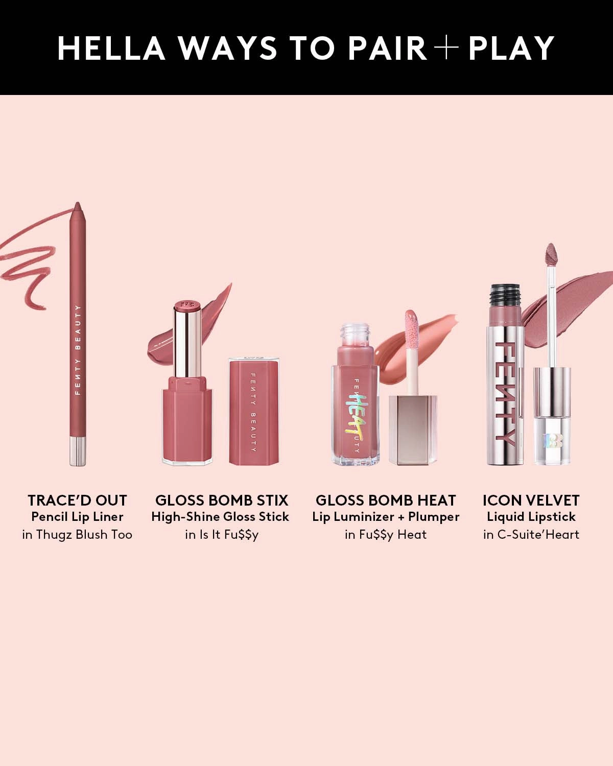 Trace'd Out Longwear Waterproof Pencil Lip Liner ?? Thugz Blush Too