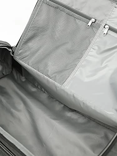 Travelers Club 30" Travel Rolling Duffel Bag, Grey, Inch