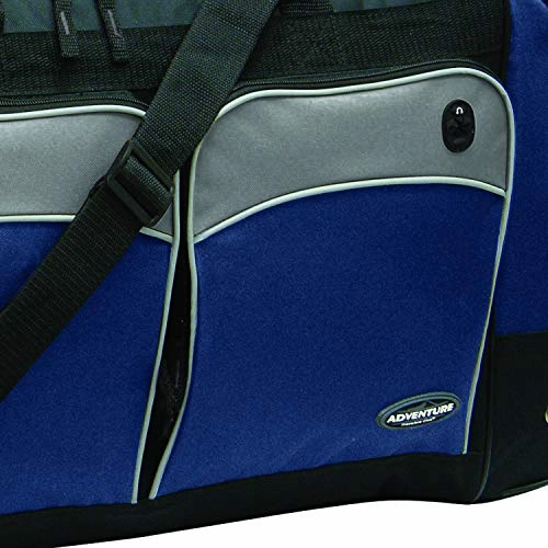 Travelers Club Adventure Travel Duffel Bag, Navy Blue/Grey, 28 Inch