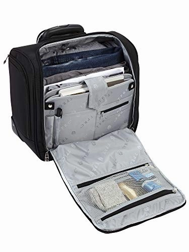 Travelers Club Business Class 16-Inch Under the Seat Carry-On Luggage, Executive Black