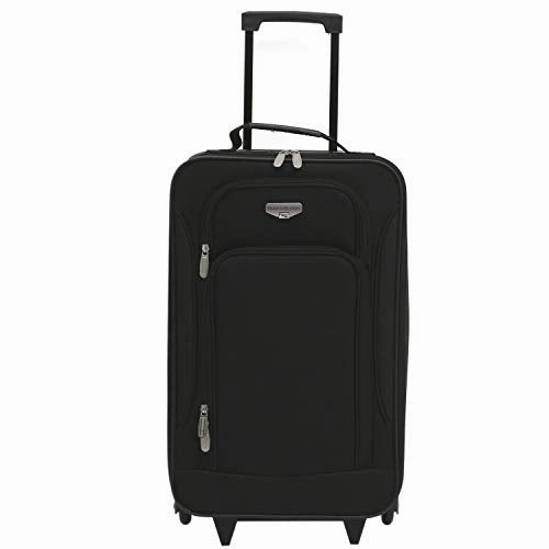 Travelers Club Euro II 3-Piece Softside Luggage Set, black