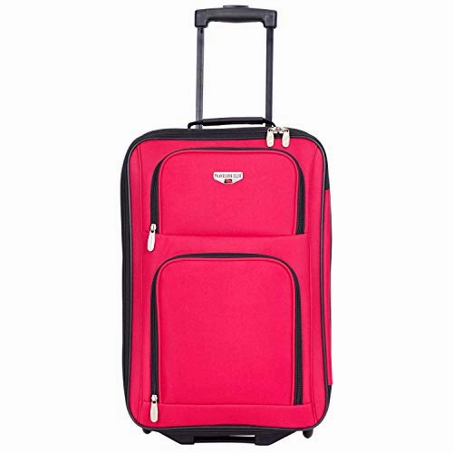 Travelers Club Genova 3-Piece Softside Expandable Luggage Set, Red, (20/26/29)
