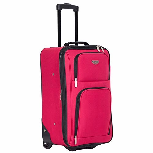 Travelers Club Genova 3-Piece Softside Expandable Luggage Set, Red, (20/26/29)