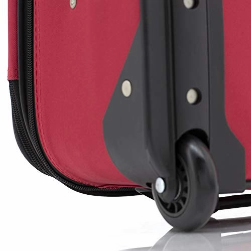 Travelers Club Genova 3-Piece Softside Expandable Luggage Set, Red, (20/26/29)