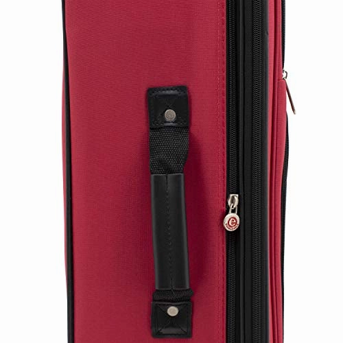 Travelers Club Genova 3-Piece Softside Expandable Luggage Set, Red, (20/26/29)
