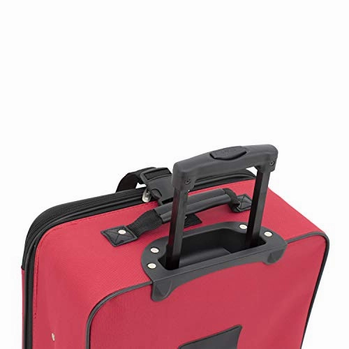 Travelers Club Genova 3-Piece Softside Expandable Luggage Set, Red, (20/26/29)