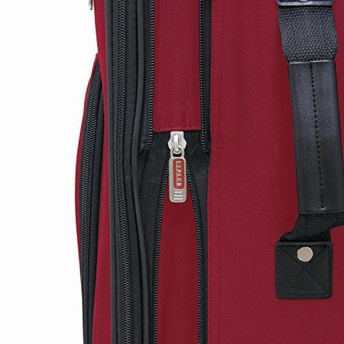 Travelers Club Genova 4-Piece Softside Upright Luggage Set, red