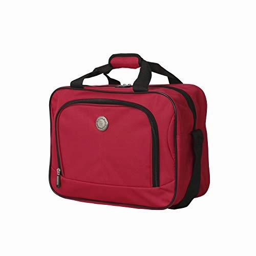 Travelers Club Genova 4-Piece Softside Upright Luggage Set, red