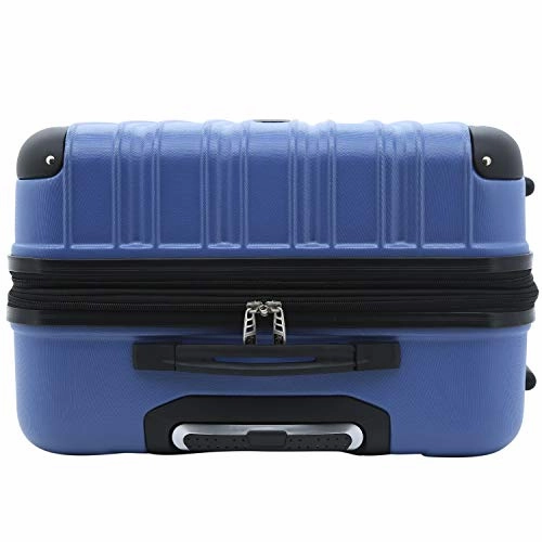 Travelers Club Madison Hardside Expandable Luggage with Cup/Phone Holder, Cobalt Blue, 2-Piece Set (20/28)