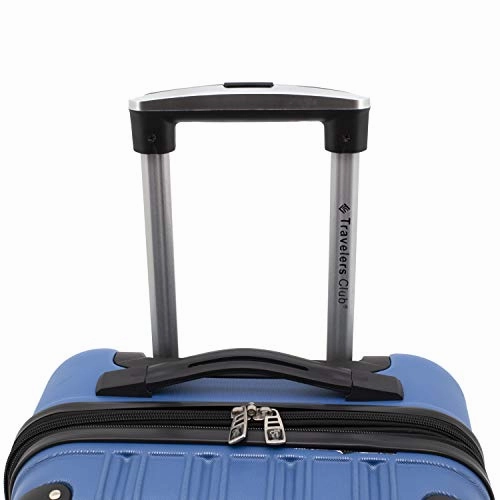 Travelers Club Madison Hardside Expandable Luggage with Cup/Phone Holder, Cobalt Blue, 2-Piece Set (20/28)