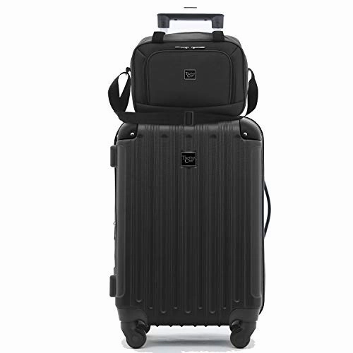 Travelers Club Midtown Hardside 4-Piece Luggage Travel Set, Black