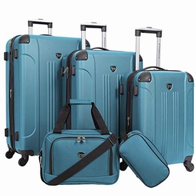 Travelers Club Sky  Luggage Set, Teal, 5 Piece