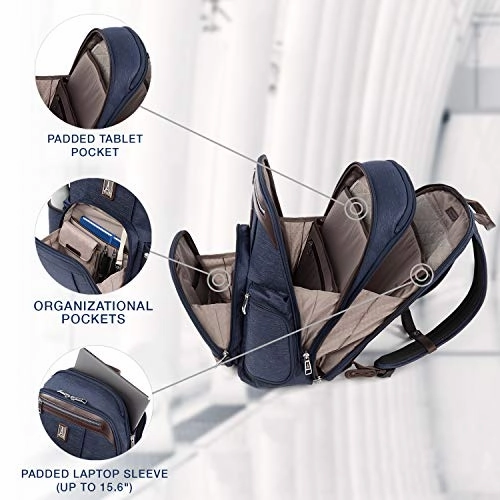 Travelpro Platinum Elite-17-Inch Business Laptop Backpack, True Navy, 17.5-Inch