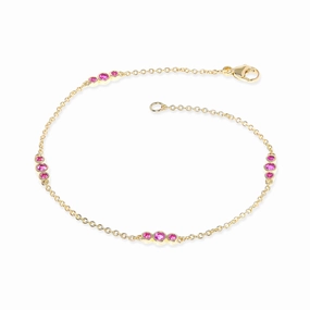 Triplets Bracelet in Pink Sapphires